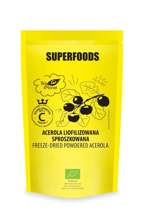 ACEROLA SPROSZKOWANA LIOFILIZOWANA BIO 100 g - BIO PLANET