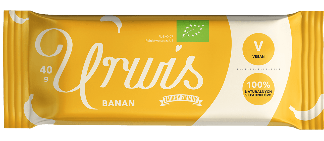 BATON BAKALIOWY Z BANANAMI "URWIS" BEZGLUTENOWY BIO 40 g - ZMIANY ZMIANY