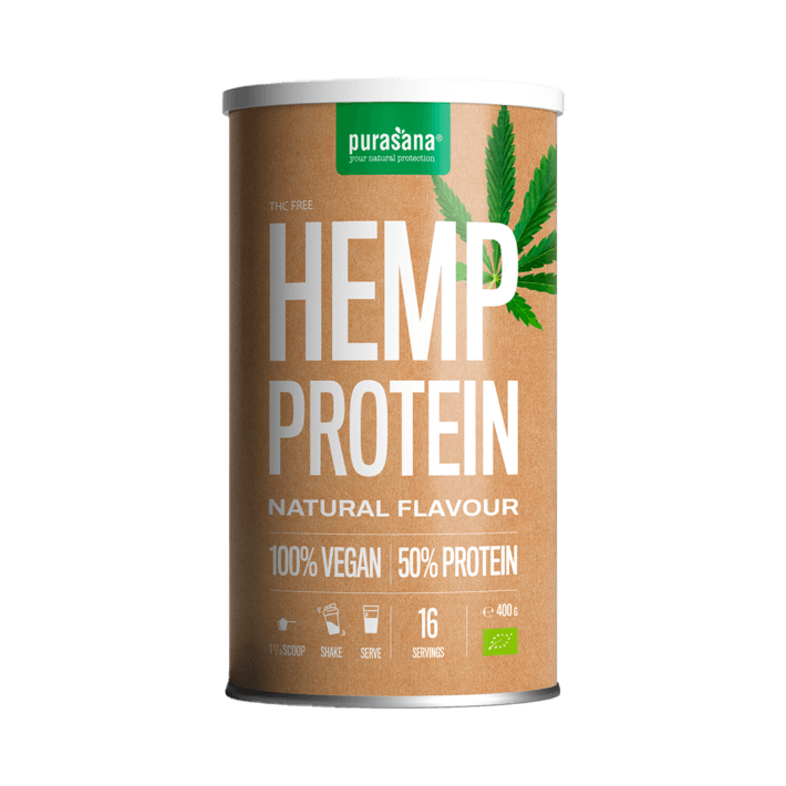 BIAŁKO KONOPNE BEZGLUTENOWE BIO 400 g - PURASANA