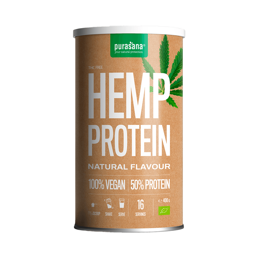 BIAŁKO KONOPNE BEZGLUTENOWE BIO 400 g - PURASANA