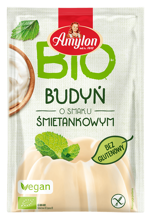 BUDYŃ O SMAKU ŚMIETANKOWYM BEZGLUTENOWY BIO 40 g - AMYLON