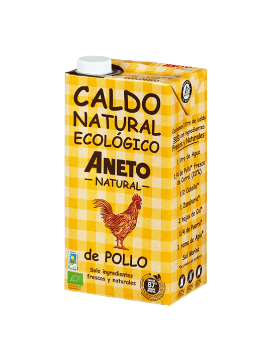 BULION Z KURCZAKA W PŁYNIE BEZGLUTENOWY BIO 1 L - ANETO NATURAL