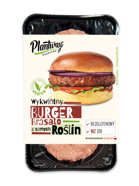 BURGER ROŚLINNY BRASATO BEZGLUTENOWY 200 g - PLANTWAY