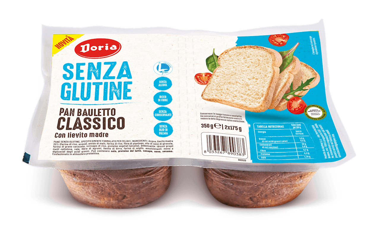 CHLEB TOSTOWY KLASYCZNY KROJONY BEZGLUTENOWY (2 x 175 g) 350 g - DORIA