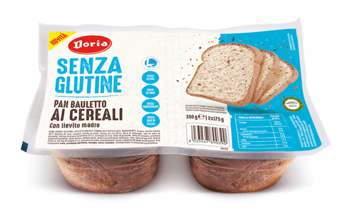 CHLEB TOSTOWY ZBOŻOWY Z ZIARNAMI KROJONY BEZGLUTENOWY (2 x 175 g) 350 g - DORIA