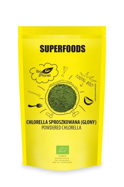 CHLORELLA SPROSZKOWANA BIO 200 g - BIO PLANET