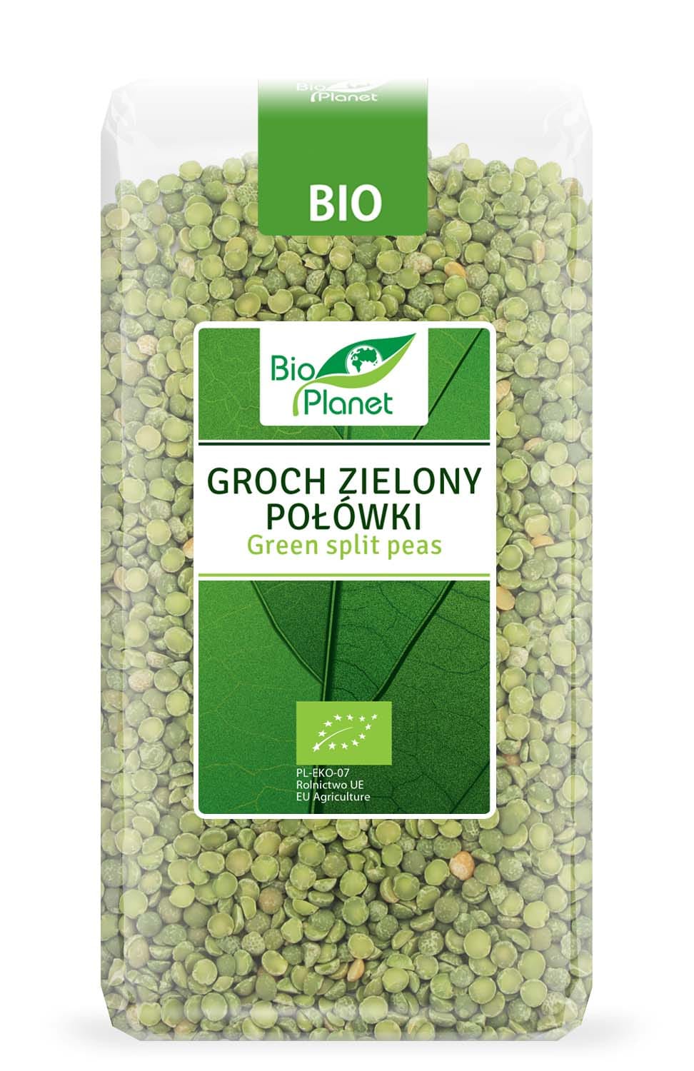 GROCH ZIELONY POŁ&Oacute;WKI BIO 500 g - BIO PLANET