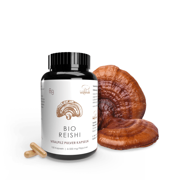 GRZYBY REISHI (LAKOWNICA LŚNIĄCA) BIO (500 mg) 100 KAPSUŁEK - PILZE WOHLRAB
