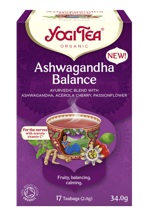 HERBATKA AJURWEDYJSKA RÓWNOWAGA Z ASHWAGANDHĄ (ASHWAGANDHA BALANCE) BIO (17 x 2 g) 34 g - YOGI TEA