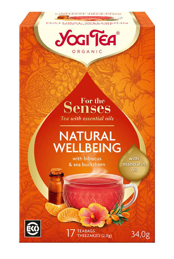 HERBATKA DLA ZMYSŁ&Oacute;W NA DOBRE SAMOPOCZUCIE Z OLEJKIEM Z MANDARYNKI (FOR THE SENSES NATURAL WELLBEING) BIO (17 x 2 g) 34 g - YOGI TEA