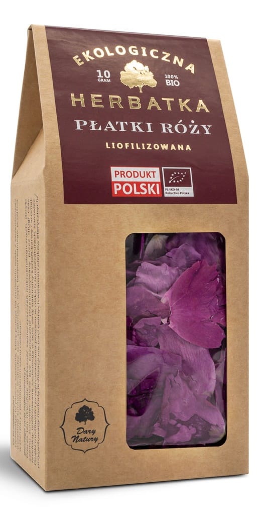 HERBATKA LIOFILIZOWANA PŁATKI R&Oacute;ŻY BIO 10 g - DARY NATURY