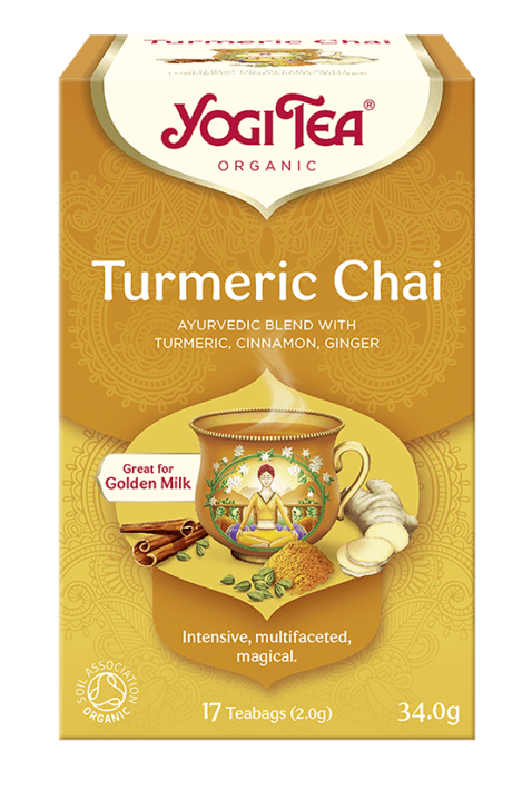 HERBATKA ZŁOTY CHAI Z KURKUMĄ (TURMERIC CHAI) BIO (17 x 2 g) 34 g - YOGI TEA
