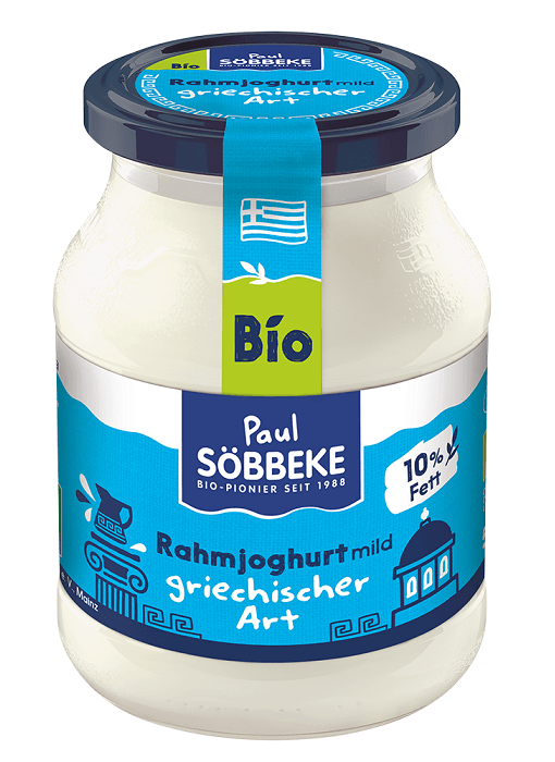 JOGURT NATURALNY TYPU GRECKIEGO KREMOWY (10 % TŁUSZCZU W MLEKU) BIO 500 g (SŁOIK) - SOBBEKE