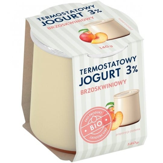 JOGURT TERMOSTATOWY BRZOSKWINIOWY 3 % BIO 140 g - Y&Ouml;MLEKO