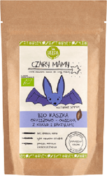 KASZKA ORKISZOWO - OWSIANA Z KAKAO I DAKTYLAMI BEZ DODATKU CUKR&Oacute;W BIO 200 g - HELPA