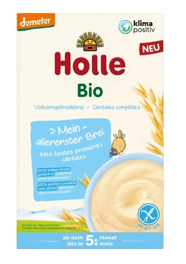 KASZKA OWSIANA PEŁNOZIARNISTA BEZ DODATKU CUKR&Oacute;W OD 5 MIESIĄCA DEMETER BIO 250 g - HOLLE