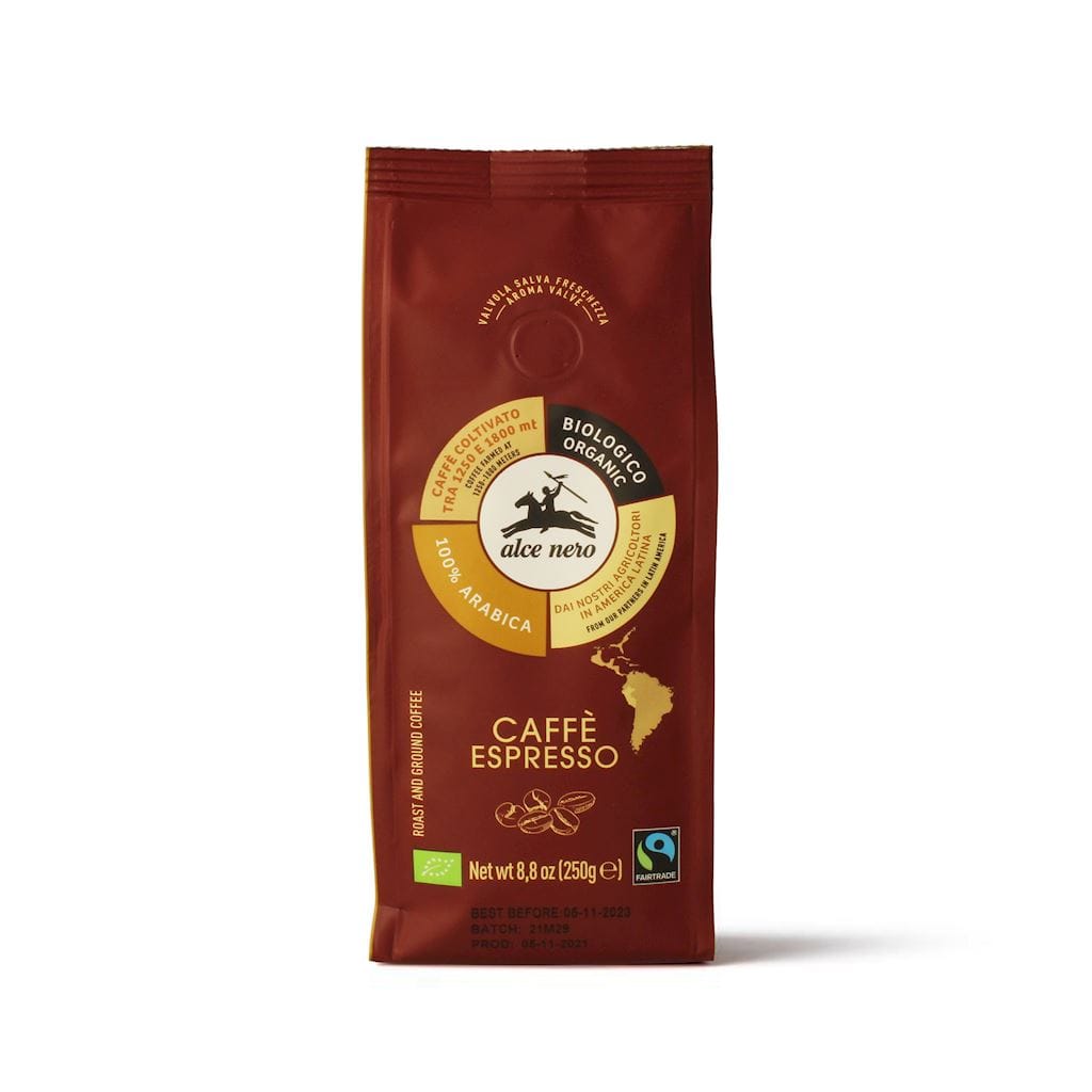 KAWA MIELONA ARABICA 100 % ESPRESSO FAIR TRADE G&Oacute;RSKA BIO 250 g - ALCE NERO