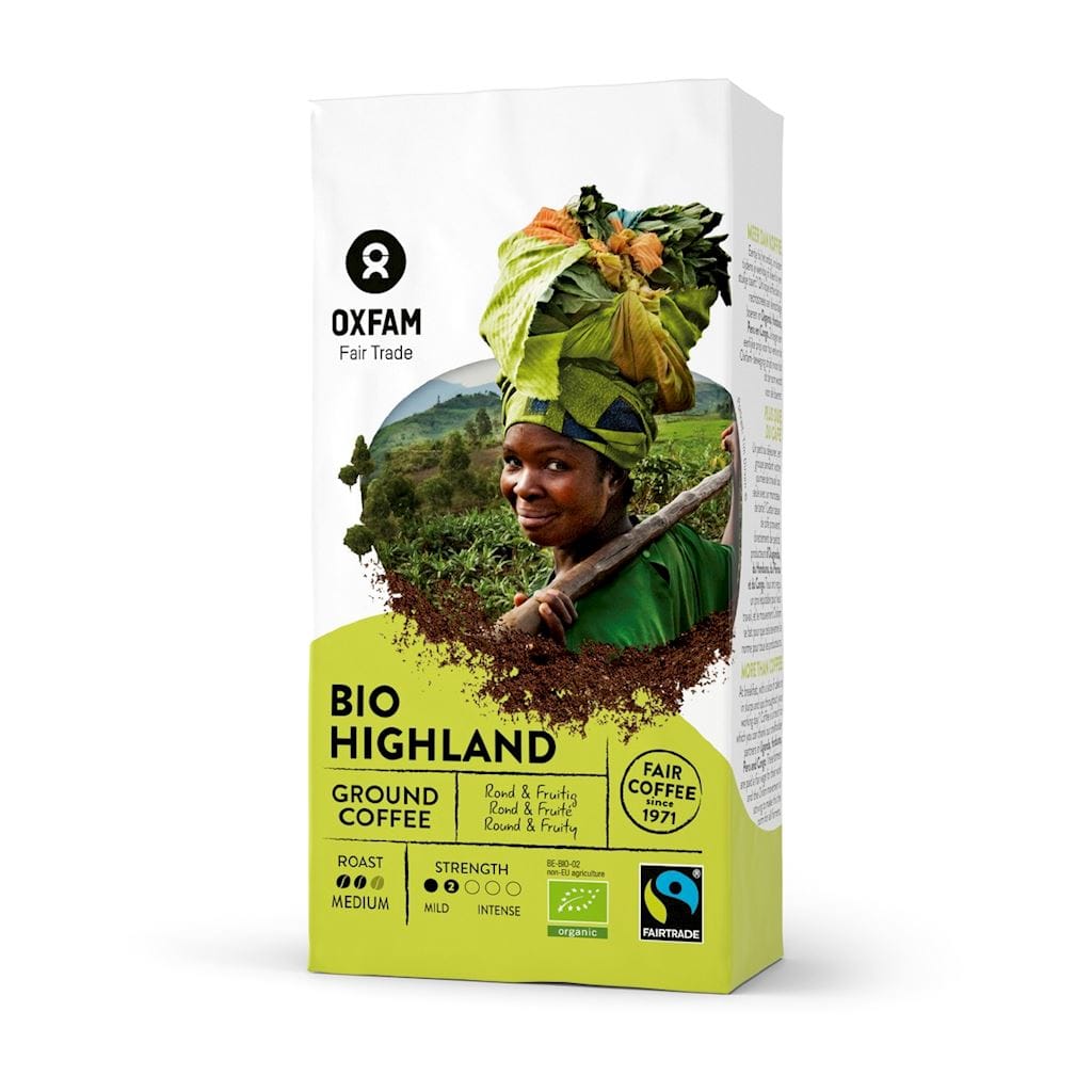 KAWA MIELONA ARABICA/ROBUSTA WYSOKOG&Oacute;RSKA FAIR TRADE BIO 250 g - OXFAM