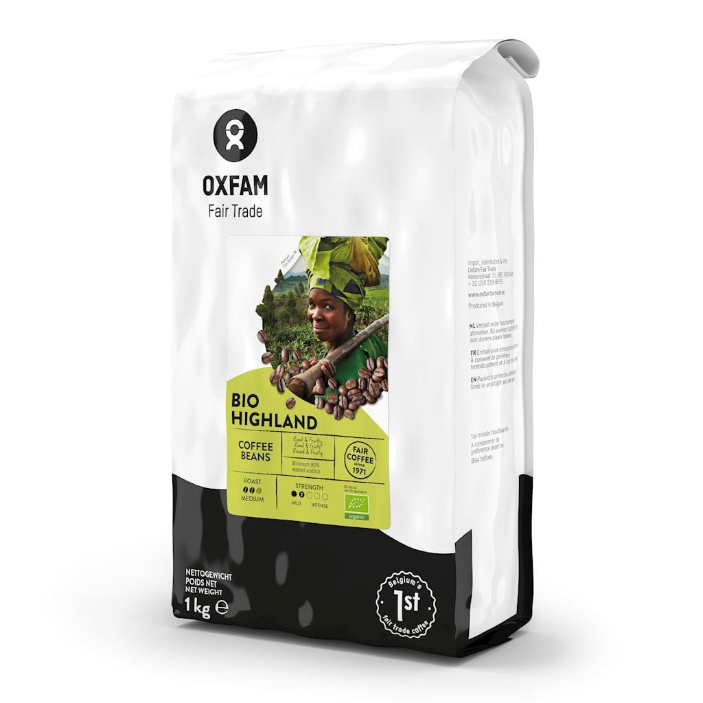 KAWA ZIARNISTA ARABICA/ROBUSTA WYSOKOG&Oacute;RSKA FAIR TRADE BIO 1 kg - OXFAM