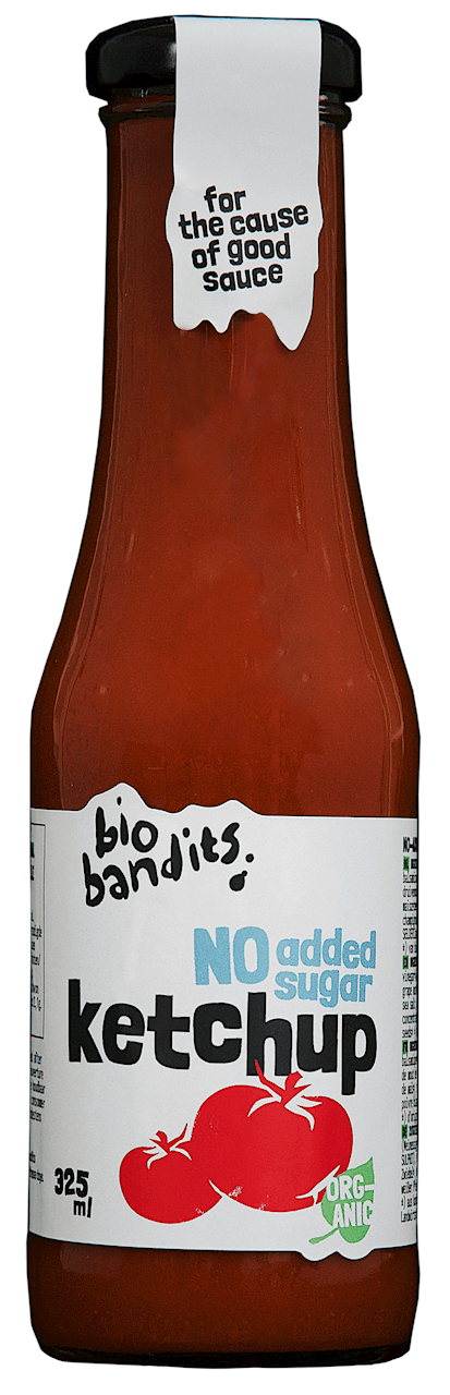 KETCHUP BEZ DODATKU CUKR&Oacute;W BIO 325 ml - BIO BANDITS