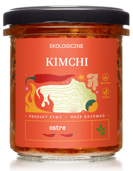 KIMCHI OSTRE BIO 300 g - DELIKATNA (ZAKWASOWNIA)