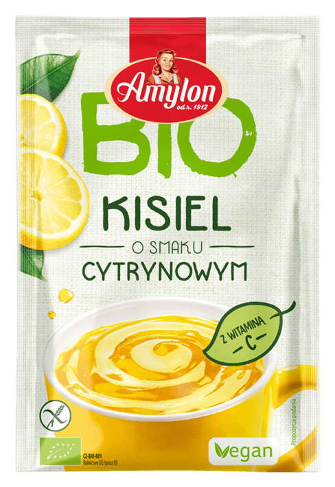 KISIEL INSTANT O SMAKU CYTRYNOWYM BEZGLUTENOWY BIO 30 g - AMYLON