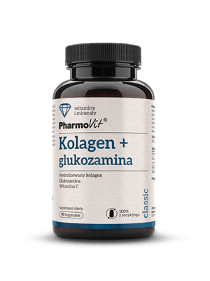 KOLAGEN + GLUKOZAMINA BEZGLUTENOWE 90 KAPSUŁEK - PHARMOVIT (CLASSIC)