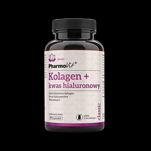 KOLAGEN + KWAS HIALURONOWY BEZGLUTENOWY 90 KAPSUŁEK - PHARMOVIT (CLASSIC)