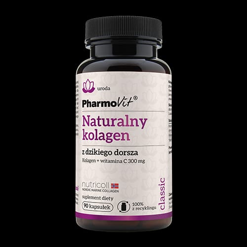 KOLAGEN Z DZIKIEGO DORSZA + WITAMINA C BEZGLUTENOWY 90 KAPSUŁEK - PHARMOVIT (CLASSIC)