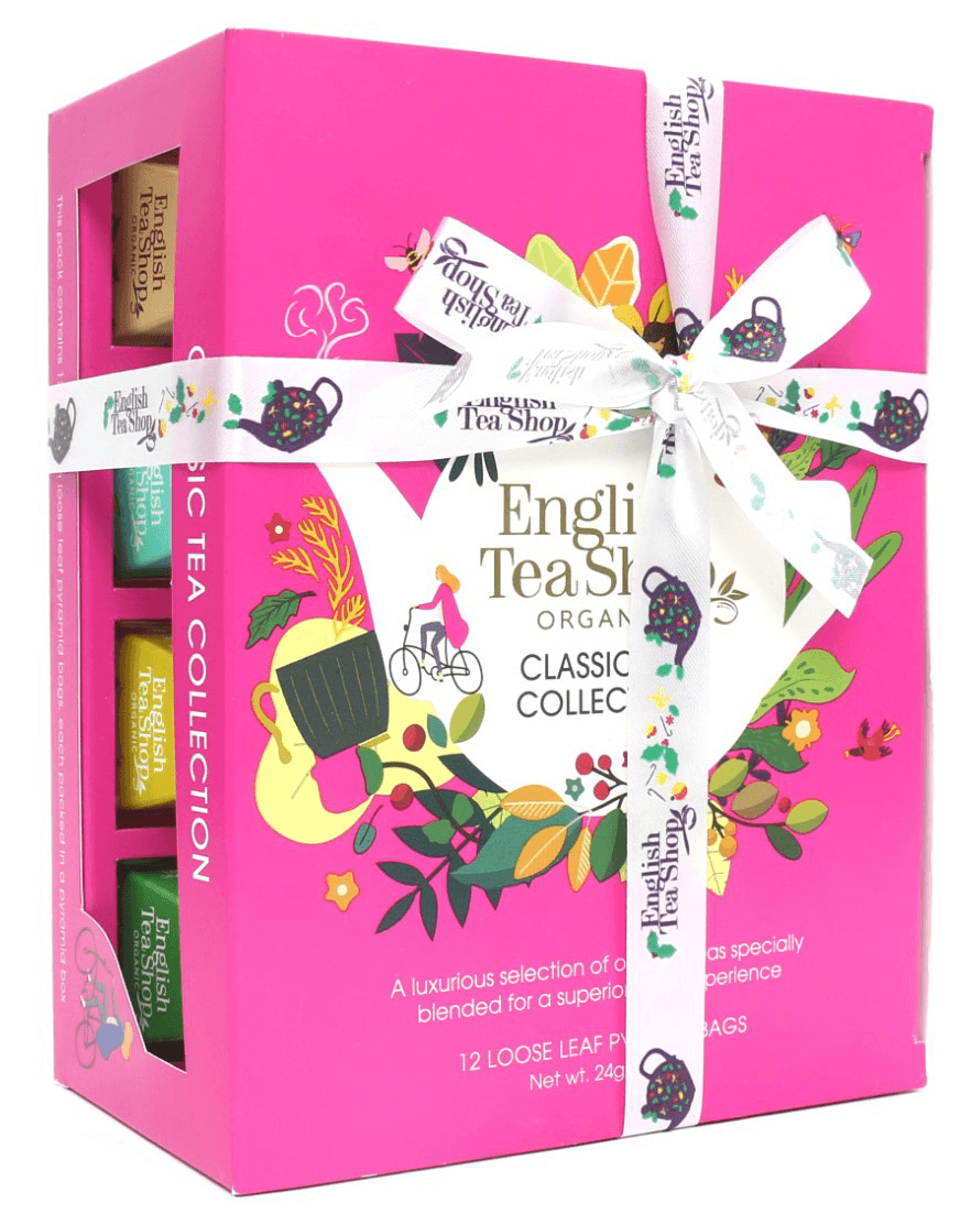 KOLEKCJA HERBAT I HERBATEK KLASYCZNYCH BIO PIRAMIDKI (CLASSIC &ndash; 12 SMAK&Oacute;W) (12 x 2 g) 24 g - ENGLISH TEA SHOP ORGANIC