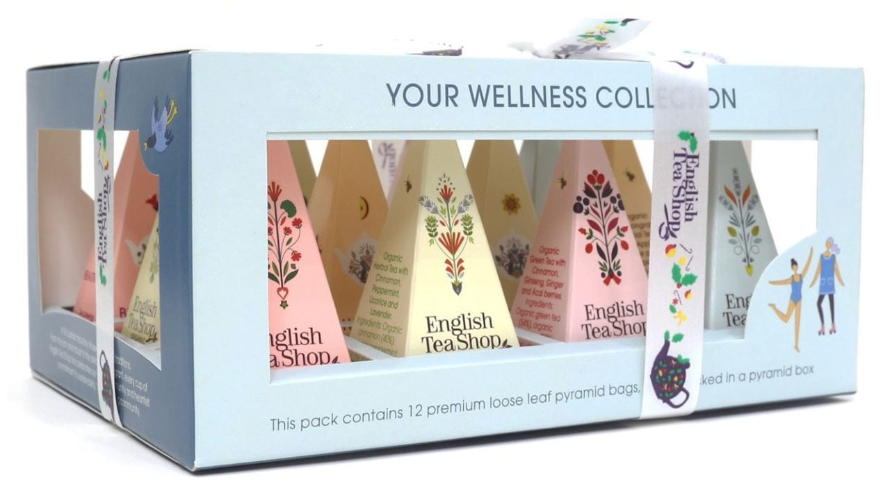 KOLEKCJA HERBATEK OWOCOWO - ZIOŁOWYCH BIO PIRAMIDKI (YOUR WELLNESS - 6 SMAK&Oacute;W) (12 x 2 g) 24 g - ENGLISH TEA SHOP
