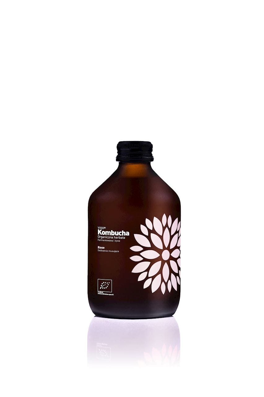 KOMBUCHA R&Oacute;ŻANA BEZGLUTENOWA BIO 330 ml - VIGO