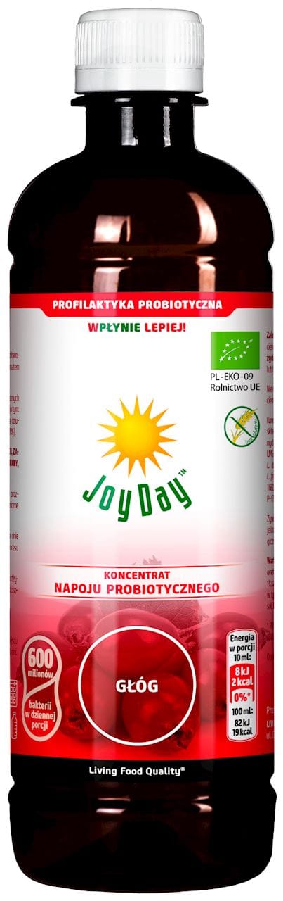 KONCENTRAT NAPOJU PROBIOTYCZNEGO GŁ&Oacute;G BEZGLUTENOWY BIO 500 ml - JOY DAY