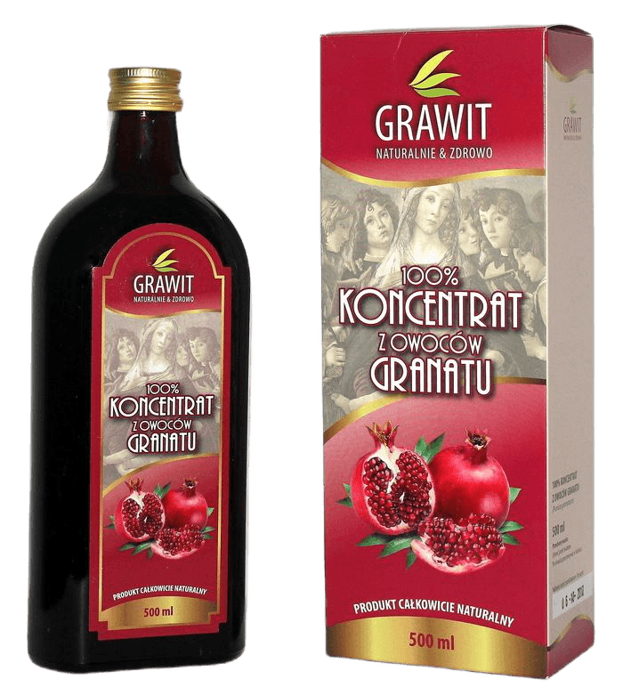 KONCENTRAT Z OWOC&Oacute;W GRANATU 100 % (GRAWIT) BEZGLUTENOWY 500 ml - VITAFAN