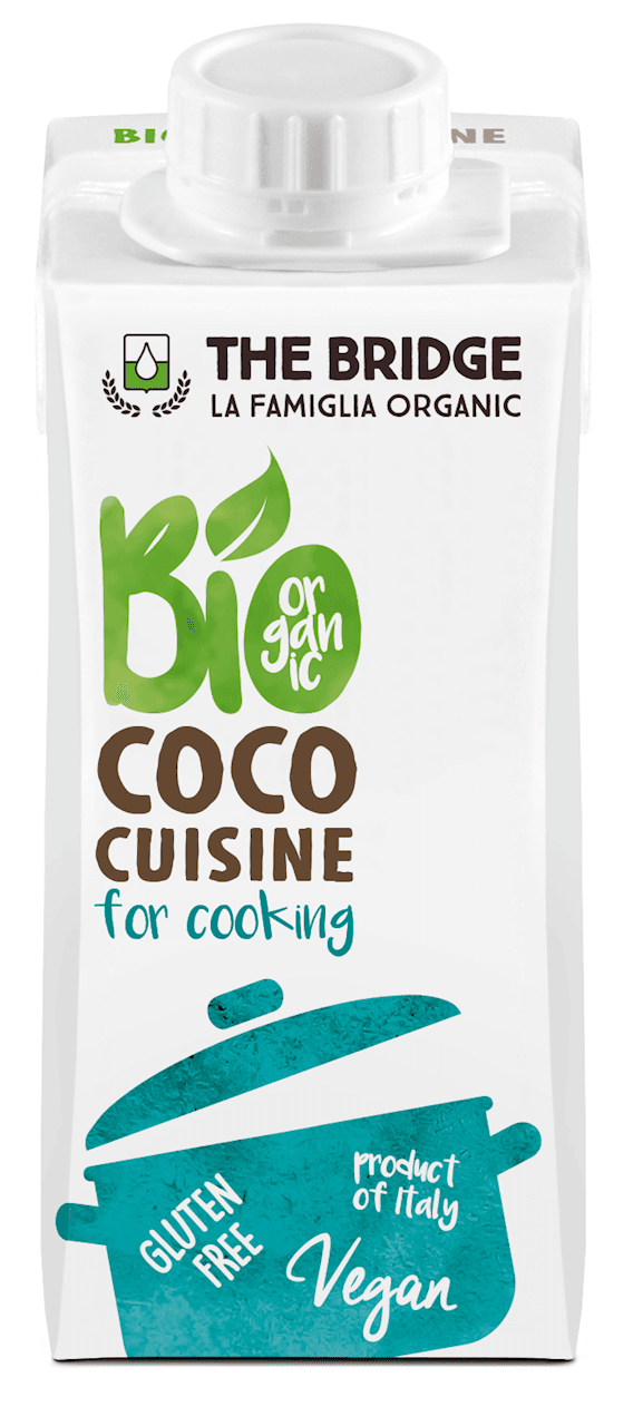 KREM KOKOSOWY DO GOTOWANIA BEZ DODATKU CUKR&Oacute;W BEZGLUTENOWY BIO 200 ml - THE BRIDGE
