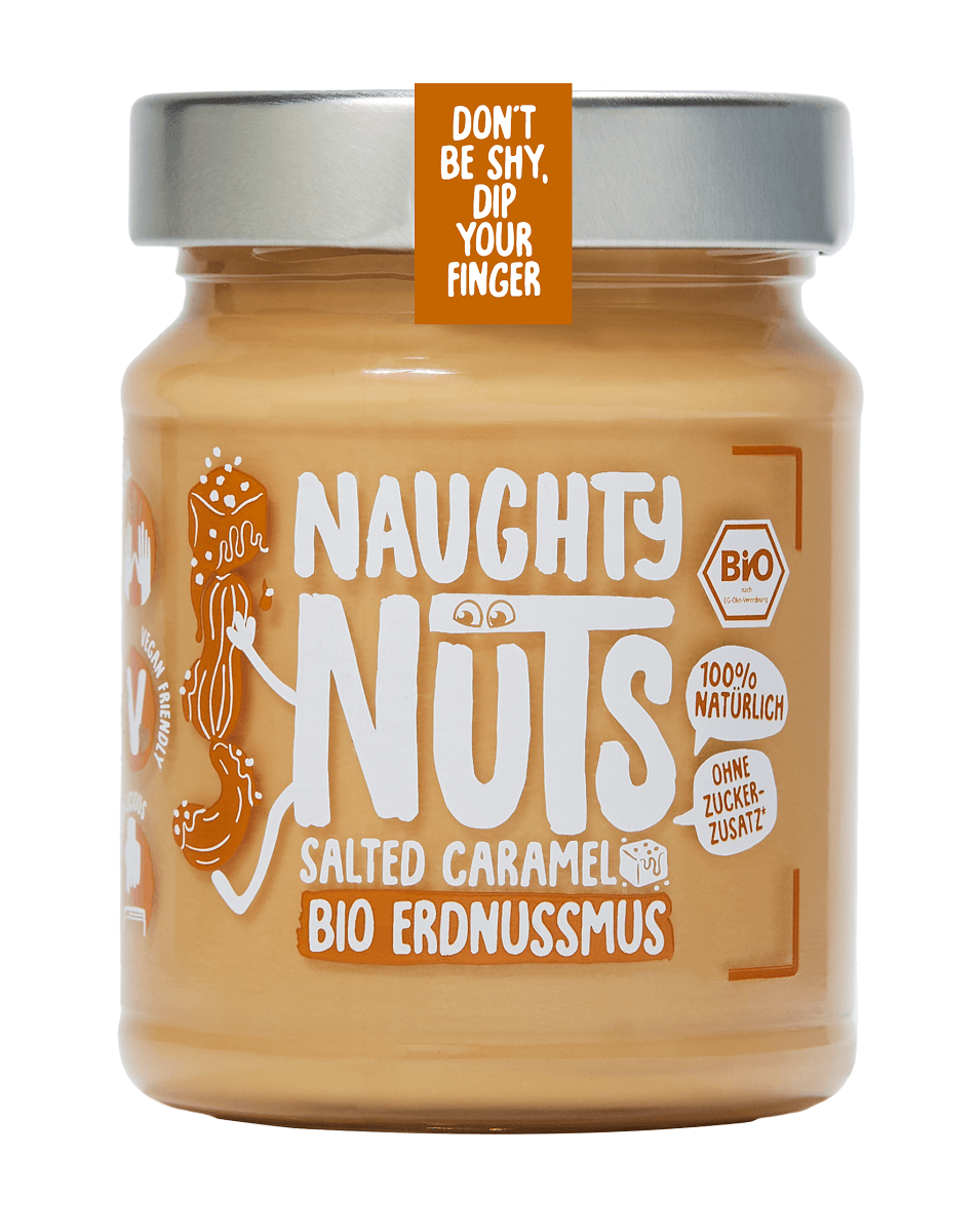 KREM ORZECHOWY SŁONY KARMEL BIO 250 g - NAUGHTY NUTS