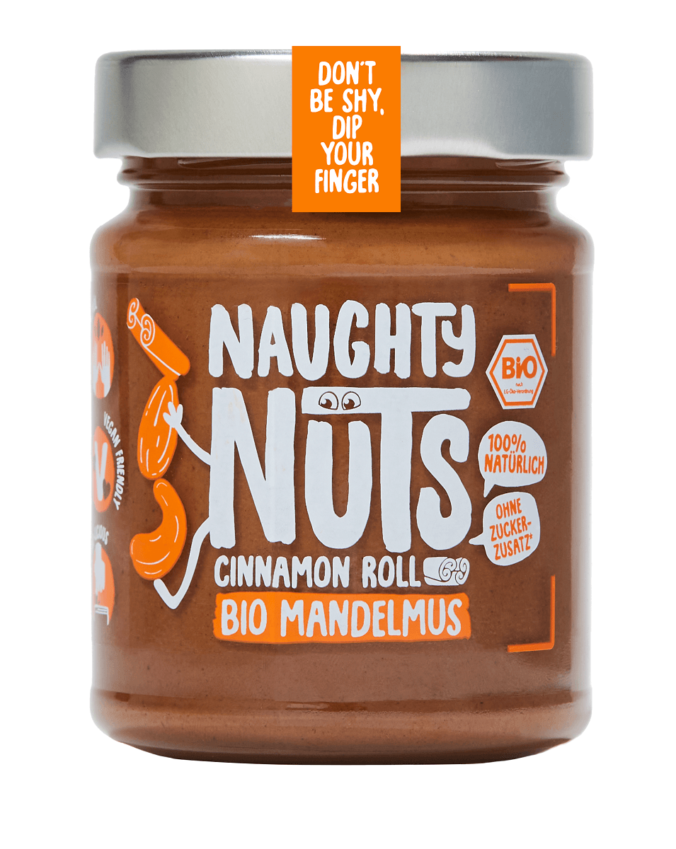 KREM Z MIGDAŁAMI I ORZECHAMI NERKOWCA Z CYNAMONEM BIO 250 g - NAUGHTY NUTS