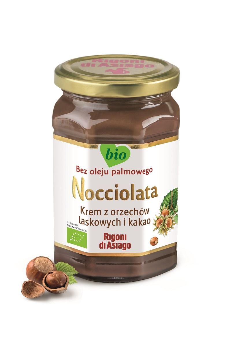 KREM Z ORZECH&Oacute;W LASKOWYCH I KAKAO BEZGLUTENOWY BIO 250 g - RIGONI DI ASIAGO (NOCCIOLATA)