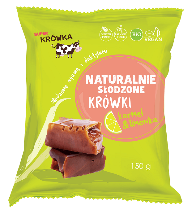 KR&Oacute;WKI O SMAKU KARMELU I LIMONKI BEZMLECZNE BEZGLUTENOWE BIO 150 g - ME GUSTO (SUPER KR&Oacute;WKA)