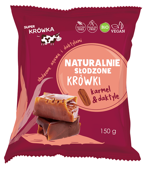 KR&Oacute;WKI SŁODZONE AGAWĄ I DAKTYLAMI BEZMLECZNE BEZGLUTENOWE BIO 150 g - ME GUSTO (SUPER KR&Oacute;WKA)