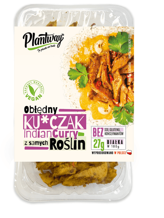 KURCZAK ROŚLINNY A'LA INDIAN CURRY 160 g - PLANTWAY