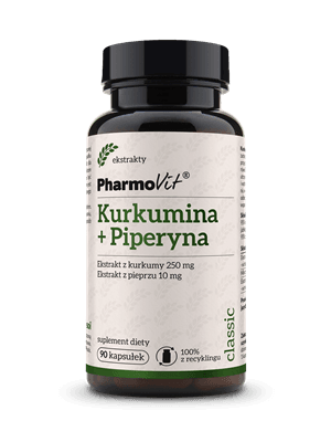 KURKUMINA + PIPERYNA BEZGLUTENOWE 90 KAPSUŁEK - PHARMOVIT (CLASSIC)