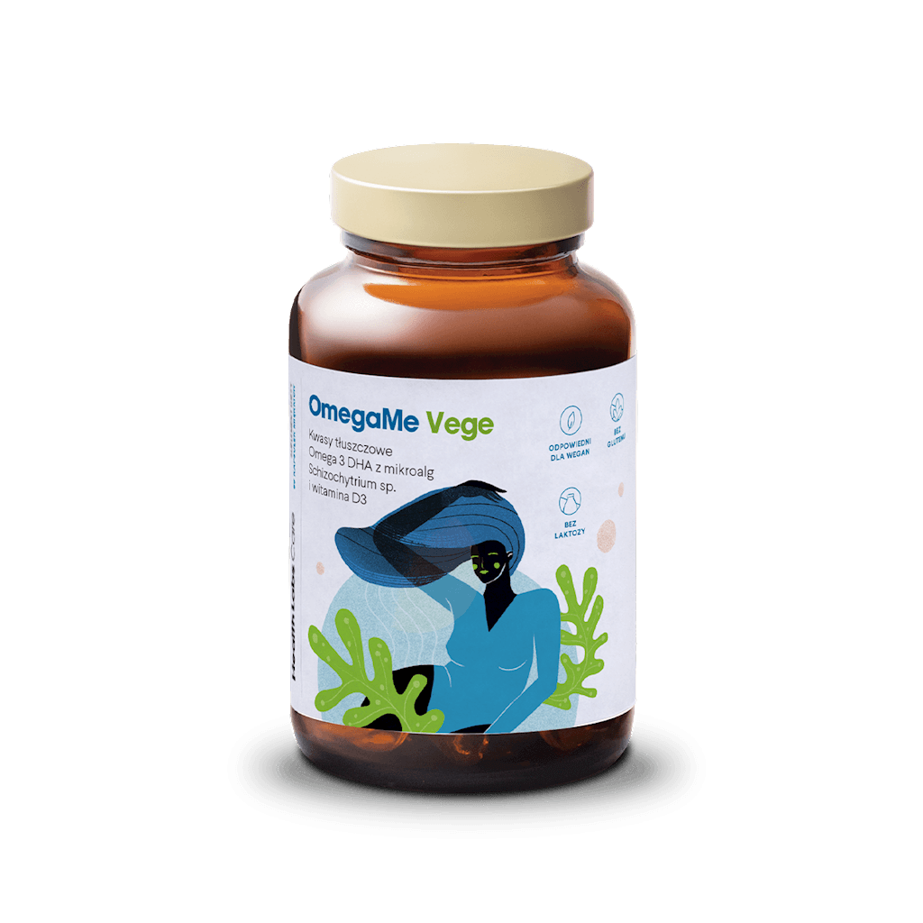 KWASY TŁUSZCZOWE OMEGA-3 Z ALG MORSKICH (OMEGA ME VEGE) 60 KAPSUŁEK - HEALTH LABS CARE