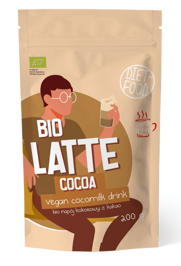 LATTE COCOA - NAP&Oacute;J KOKOSOWY Z KAKAO BIO 200 g - DIET-FOOD