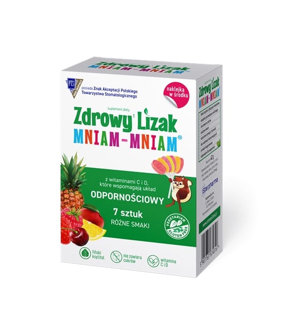 LIZAK MIX SMAK&Oacute;W Z WITAMINAMI NA ODPORNOŚĆ BEZGLUTENOWY (7 x 6 g) 42 g - MNIAM MNIAM STARPHARMA