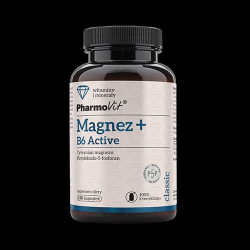 MAGNEZ + WITAMINA B6 ACTIV BEZGLUTENOWY 120 KAPSUŁEK - PHARMOVIT (CLASSIC)