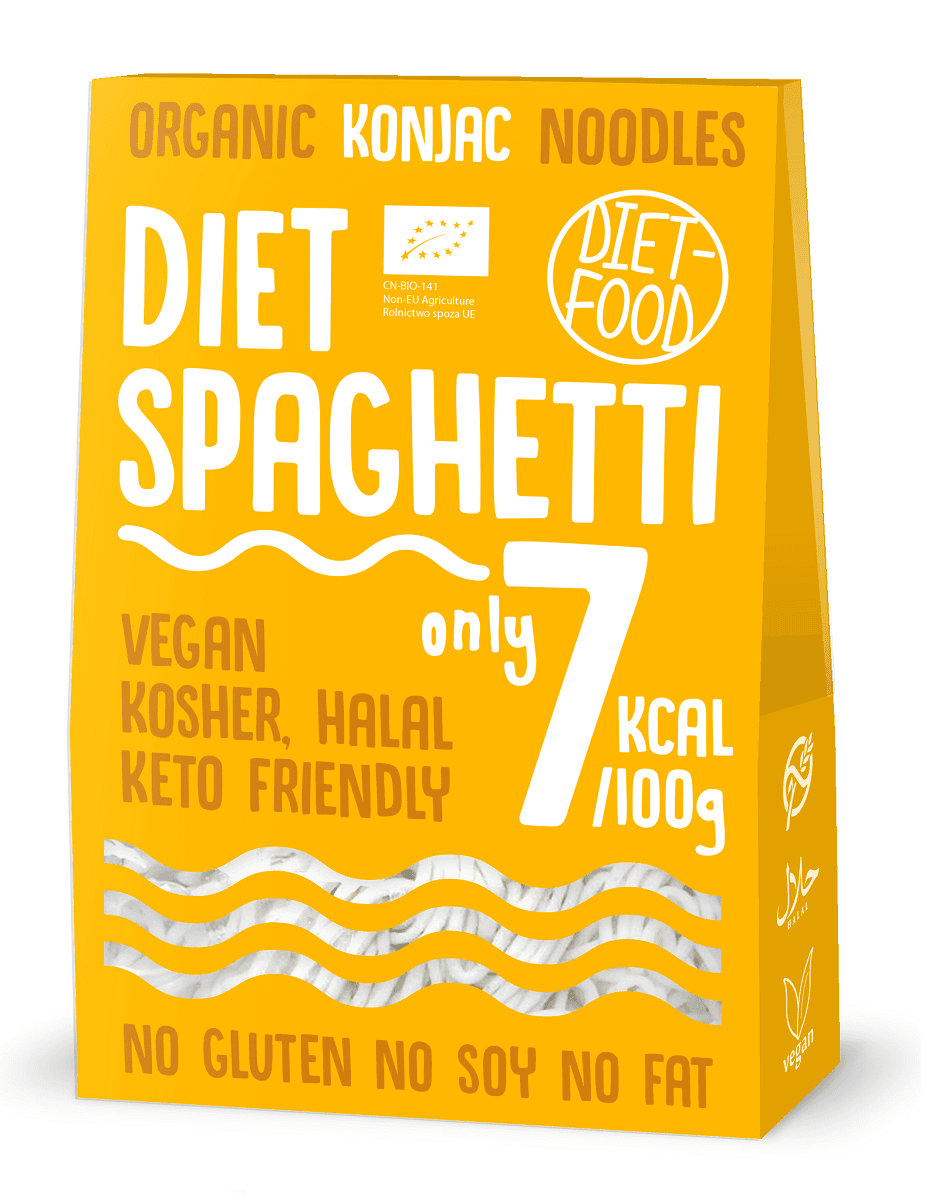 MAKARON (KONJAC) SPAGHETTI BEZGLUTENOWY BIO 385 g (300 g) - DIET-FOOD