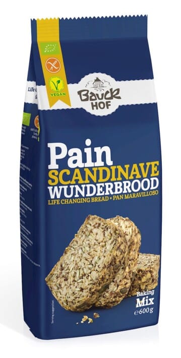 MIESZANKA DO WYPIEKU CHLEBA WIELOZIARNISTEGO BEZGLUTENOWA BIO 600 g - BAUCK HOF