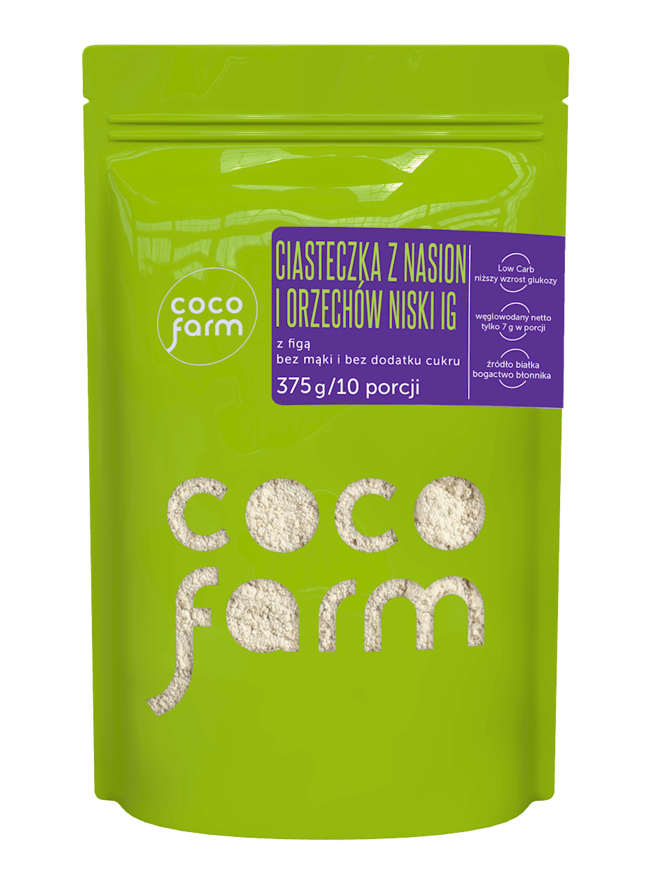 MIESZANKA NA CIASTECZKA Z NASION I ORZECH&Oacute;W BEZ DODATKU CUKR&Oacute;W 375 g - COCO FARM