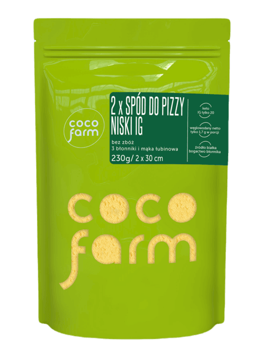 MIESZANKA NA SPÓD DO PIZZY WYSOKOBŁONNIKOWY BEZ DODATKU CUKRÓW (2 szt.) 230 g - COCO FARM